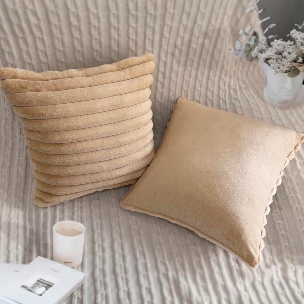 Cozy Tan Throw Pillow Covers